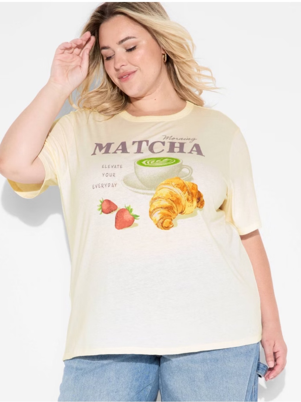 Matcha Graphic Tee - cream/Yellow